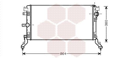 VAN WEZEL radiatorius, variklio aušinimas 43002418